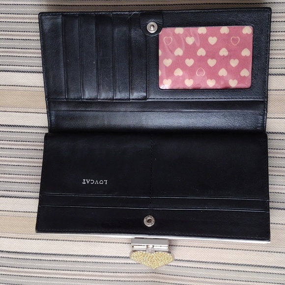 Lovecat black leather wallet - Picture 4 of 9